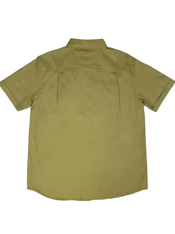 Buffalo Outdoors Button Down Shirts^® Workwear Short Sleeve Button Down Twill Work Shirt-Olive Green