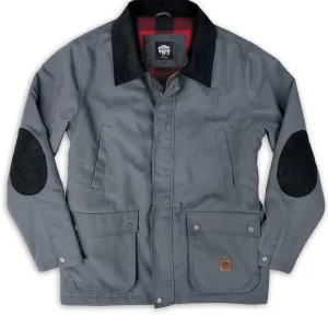 Buffalo Outdoors Men's Jackets^® Workwear Men's Flannel Lined Canvas Barn Coat- Asphalt Grey