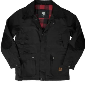 Buffalo Outdoors Men's Jackets^® Workwear Men's Flannel Lined Canvas Barn Coat- Black