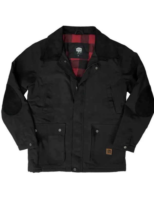 Buffalo Outdoors Men's Jackets^® Workwear Men's Flannel Lined Canvas Barn Coat- Black