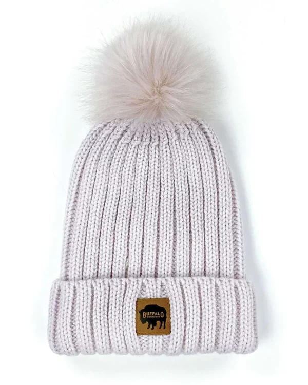 Buffalo Outdoors Hats^® Workwear Women's Chunky Knit Pom Hat- Lavender