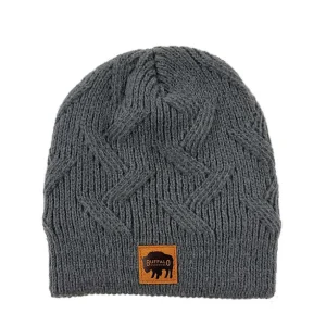 Buffalo Outdoors Hats^® Workwear Women's Cable Knit Hat-Slate Grey