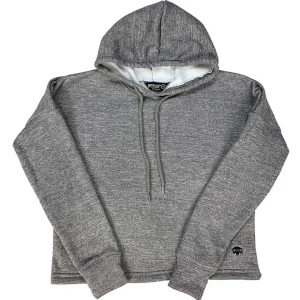 Buffalo Outdoors Tops^® Workwear Women's Cropped Hooded Sweatshirt- Heather Grey