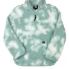 Buffalo Outdoors Tops^® Workwear Women's 1/4 Zip Tie-Dye Sherpa-Hazy Blue