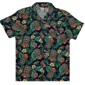 Buffalo Outdoors Button Down Shirts^® Workwear Men's Button Down All-Over Print Camp Shirts -Tiki Time