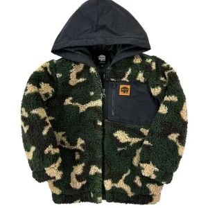 Buffalo Outdoors Hoodies^® Workwear Kid's Full-Zip Pocket Sherpa-Green Camo