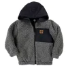 Buffalo Outdoors Hoodies^® Workwear Kid's Full-Zip Pocket Sherpa-Heather Grey