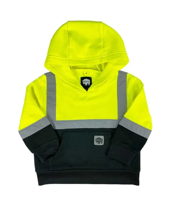 Buffalo Outdoors Hoodies^® Workwear Kid's Hi Vis Reflective Safety Hoodie