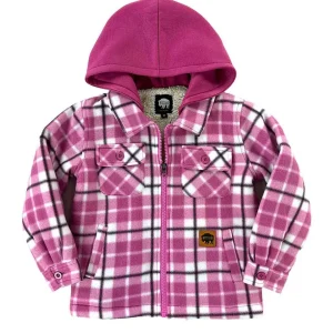 Buffalo Outdoors Hoodies^® Workwear Kid's Sherpa Lined Fleece-Pink Plaid