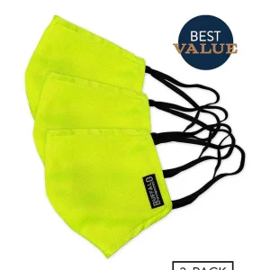 Buffalo Outdoors Face Covers^® Workwear Washable Face Cover 3-Pack-Hi Vis Yellow