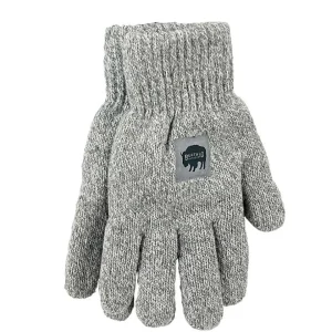 Buffalo Outdoors Gloves^® Workwear Men's Thermal Knit Glove-Marled Grey