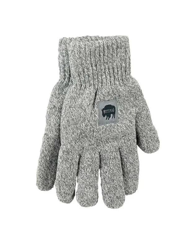 Buffalo Outdoors Gloves^® Workwear Men's Thermal Knit Glove-Marled Grey