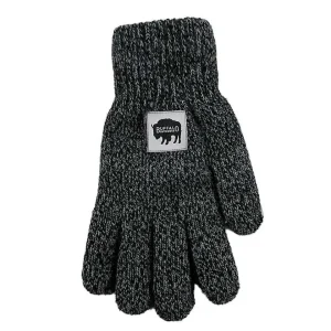 Buffalo Outdoors Gloves^® Workwear Men's Thermal Knit Glove-Marled Black