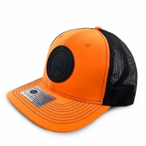 Buffalo Outdoors Trucker Hats^® Workwear Hi Vis Black Circle Patch Hat-Orange