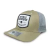 Buffalo Outdoors Trucker Hats^® Workwear Woven Color Patch Trucker Hat-Khaki/Grey