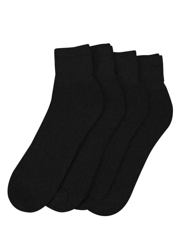 Buffalo Outdoors Socks^® Workwear Men's Ankle Work Socks 4-Pack-Black