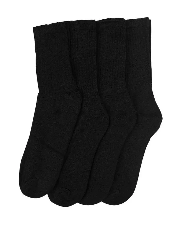 Buffalo Outdoors Socks^® Workwear Men's Crew Work Socks 4-Pack-Black