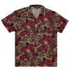 Buffalo Outdoors Button Down Shirts^® Workwear Men's Button Down All-Over Print Camp Shirts -Skulls N' Roses