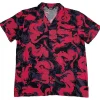 Buffalo Outdoors Button Down Shirts^® Workwear Men's Button Down All-Over Print Camp Shirts-Red Dragon