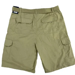 Buffalo Outdoors Men's Shorts^® Workwear Men's Ripstop Cargo Short With Belt- Khaki