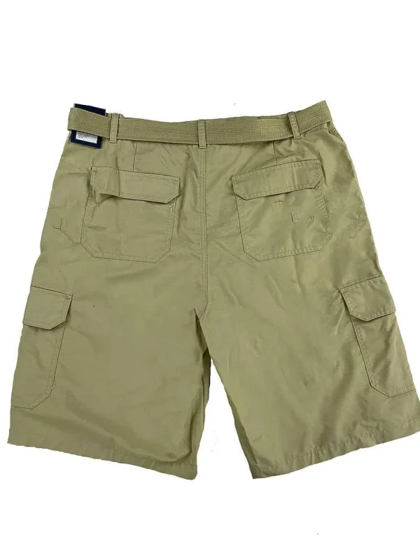 Buffalo Outdoors Men's Shorts^® Workwear Men's Ripstop Cargo Short With Belt- Khaki