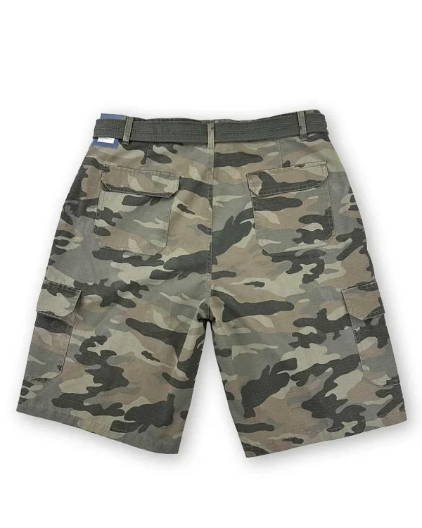 Buffalo Outdoors Men's Shorts^® Workwear Men's Ripstop Cargo Short With Belt-Green Camo