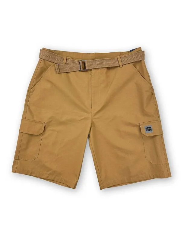 Buffalo Outdoors Men's Shorts^® Workwear Men's Ripstop Cargo Short With Belt- British Khaki