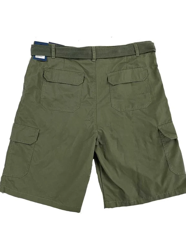 Buffalo Outdoors Men's Shorts^® Workwear Men's Ripstop Cargo Short With Belt- Moss Green