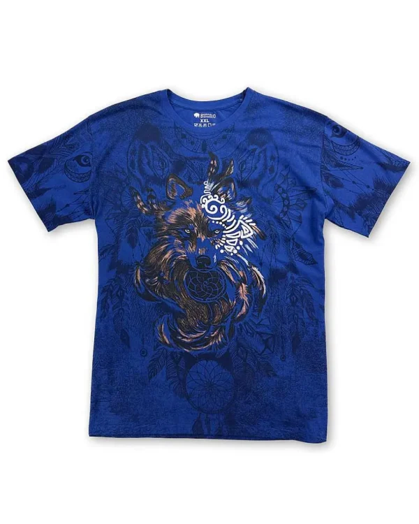 Buffalo Outdoors Roadwear^® Workwear Roadwear Collection Men's All Over Printed T-Shirt-Mystic Wolf