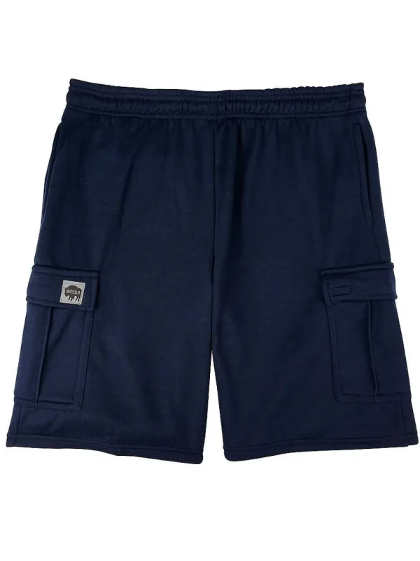 Buffalo Outdoors Men's Shorts^® Workwear Fleece Lined All-Season Shorts-Navy Blue