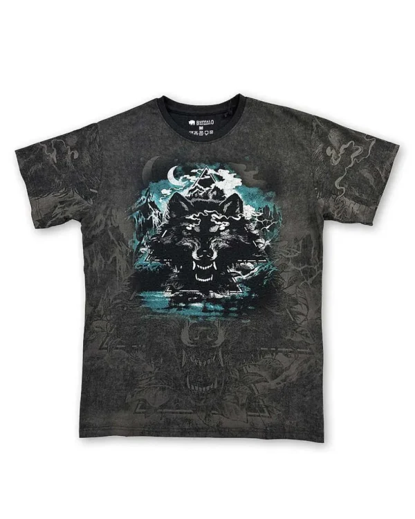 Buffalo Outdoors Roadwear^® Workwear Roadwear Collection Men's All Over Printed T-Shirt-Wolf Mountain