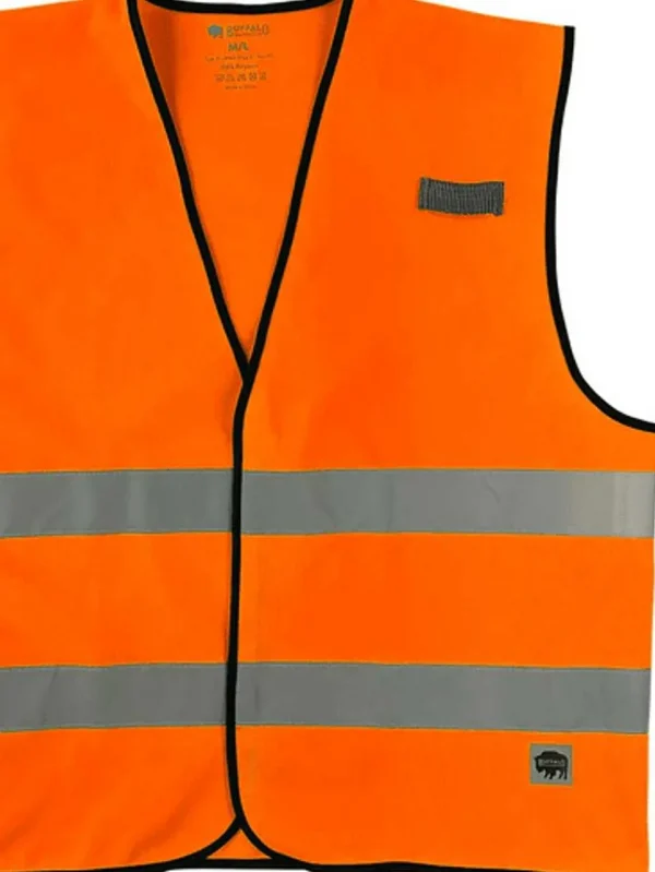 Buffalo Outdoors Vests^® Workwear Class 2 Hi Vis Reflective Safety Work Vest-Orange