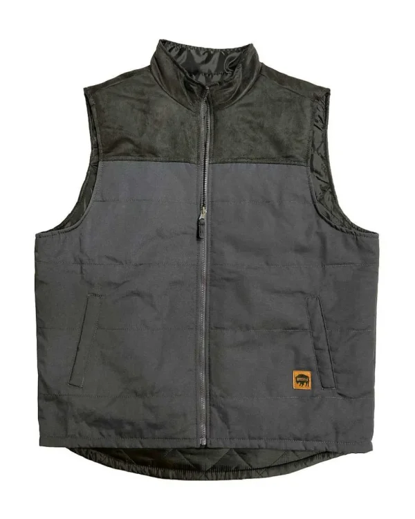 Buffalo Outdoors Vests^® Workwear Men's Reversible Insulated Work Vest-Charcoal/Black