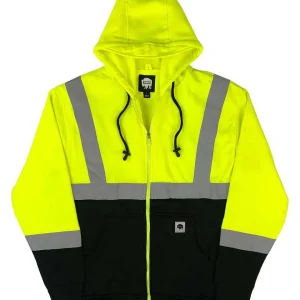 Buffalo Outdoors Hoodies & Sweatshirts For Men^® Workwear Class 2 Hi Vis Reflective Safety Hoodie-Yellow