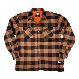 Buffalo Outdoors Hoodies & Sweatshirts For Men^® Workwear Men's Orange Lined Flannel Shirt Jacket- Tan