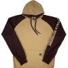 Buffalo Outdoors Hoodies & Sweatshirts For Men^® Workwear Brown/Tan Raglan Hooded Sweatshirt With Sleeve Logo