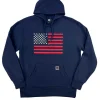 Buffalo Outdoors Hoodies & Sweatshirts For Men^® Workwear American Flag Hooded Sweatshirt-Navy/Red