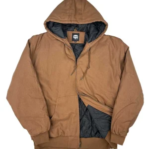 Buffalo Outdoors Men's Jackets^® Workwear Canvas Bomber Jacket-Chestnut Brown