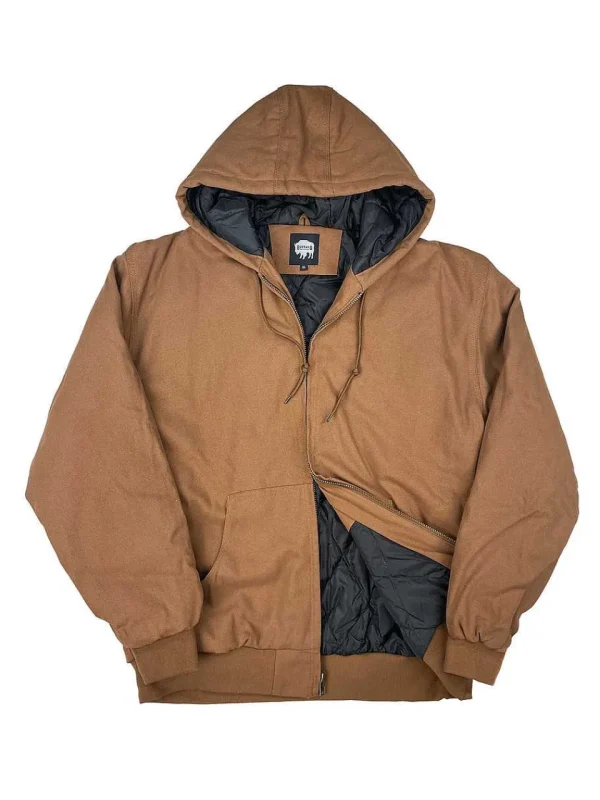 Buffalo Outdoors Men's Jackets^® Workwear Canvas Bomber Jacket-Chestnut Brown