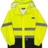 Buffalo Outdoors Men's Jackets^® Workwear Class 2 Hi Vis Safety Hooded Rain Shell