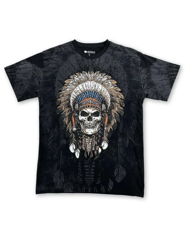 Buffalo Outdoors Roadwear^® Workwear Roadwear Collection Men's All Over Printed T-Shirt-Skull Chief