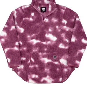 Buffalo Outdoors Tops^® Workwear Women's 1/4 Zip Tie-Dye Sherpa-Purple