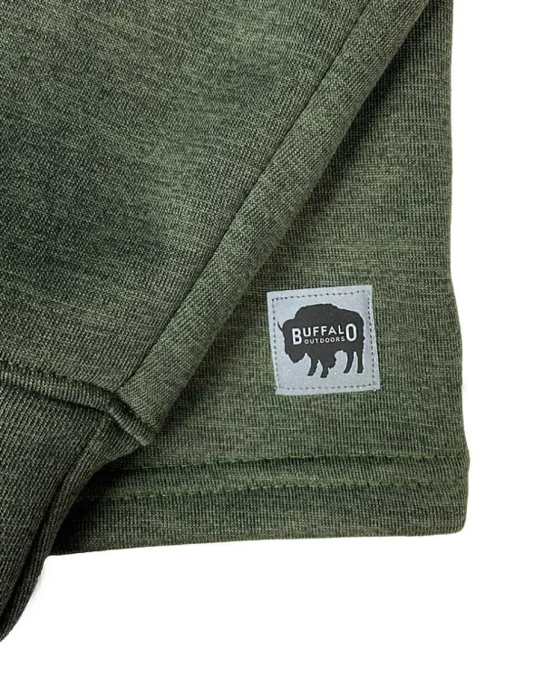 Buffalo Outdoors Tops^® Workwear Women's Cropped Hoodie Sweatshirt- Olive Green