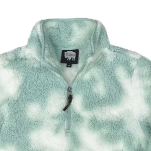 Buffalo Outdoors Tops^® Workwear Women's 1/4 Zip Tie-Dye Sherpa-Hazy Blue