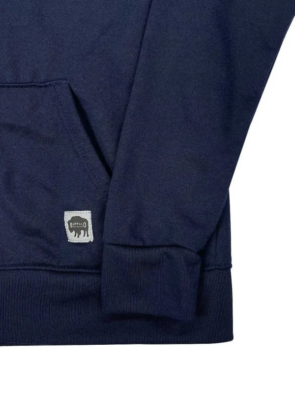 Buffalo Outdoors Tops^® Workwear Women's Hooded Sweatshirt-Navy Blue