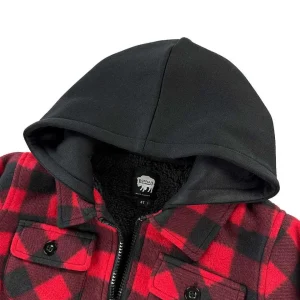 Buffalo Outdoors Hoodies^® Workwear Kid's Sherpa Lined Fleece-Buffalo Plaid