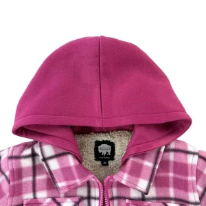 Buffalo Outdoors Hoodies^® Workwear Kid's Sherpa Lined Fleece-Pink Plaid