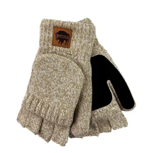 Buffalo Outdoors Gloves^® Workwear Unisex Fingerless Knit Glove-Oatmeal