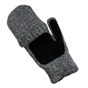 Buffalo Outdoors Gloves^® Workwear Unisex Fingerless Knit Glove-Charcoal