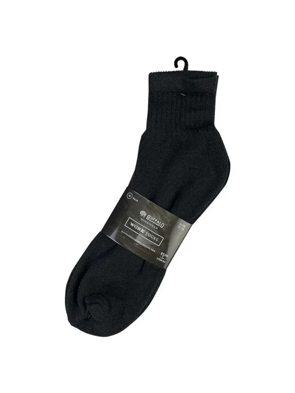 Buffalo Outdoors Socks^® Workwear Men's Ankle Work Socks 4-Pack-Black